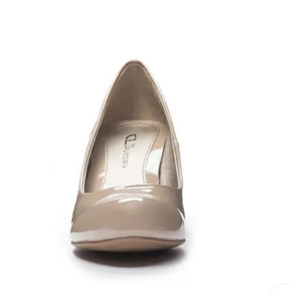CL By Laundry Nima Nude Patent Wedge New In Box 7W - Picture 2 of 8